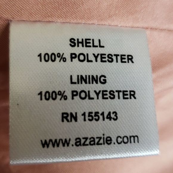 Azazie Dress 10 Blush pink Dusty Rose Braided Strap Chiffon Maxi dress - Picture 7 of 7